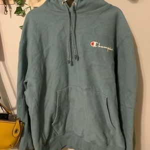Well cared for blue champion mens hoodie